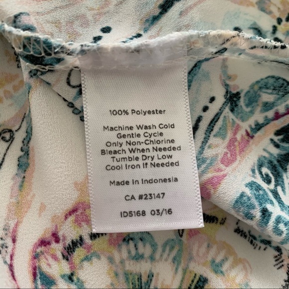 Talbots Paisley Sleeveless Blouse - Picture 5 of 9